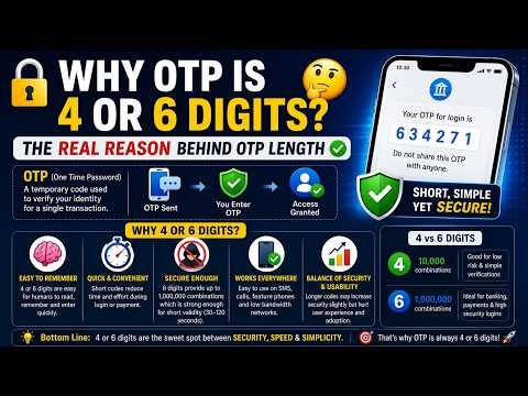 🔐 Why OTP is Only 4 or 6 Digits? The Hidden Logic Explained!