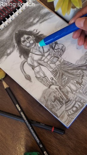 Jai shree ram 🙏❤️ #shorts #hanumanji #sketch #viral #ytshorts