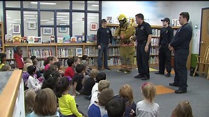 Students learn to ‘stop, drop and roll’ during fire prevention week