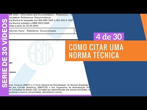 COMO CITAR UMA NORMA TÉCNICA OU ENTIDADE