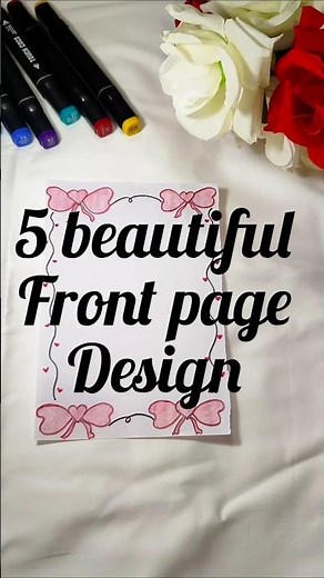 5 beautiful border design/front page design for assignment