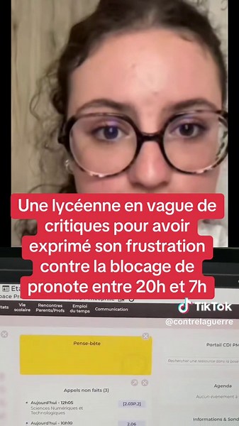 Critiques sur le blocage de Pronote par une lycéenne