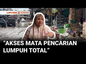 Perdagangan di Aceh Utara Masih Lumpuh, Akses Jalan ke Pertokoan Tertutup Lumpur | Liputan 6