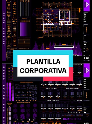 Plantilla Corporativa para Fondo Negro en Arquitectura