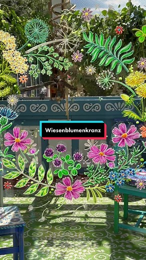 Wunderschöner Wiesenblumenkranz🌿🌸 Vorlage und Multimarker unter dem Link in meiner Bio💖 #binebrändle #multimarker #desdaverlag #fyp #viral #trending