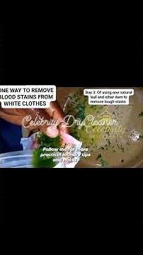 How to remove blood stains from clothes #laundrytips