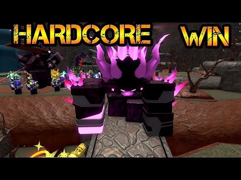 First Win Hardcore MODE Roblox Tower Defense Simulator