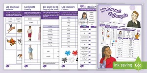 Learn French Worksheet Starter Pack