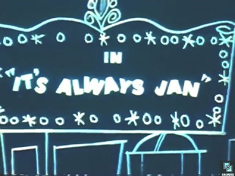 It's Always Jan s1e4 Guilty Conscience, Colorized, Janis Page, Sid Melton, Sitcom, 1955