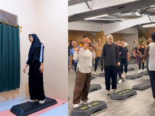 Tya Shintya | Warm Up Golden itu sesuatu bangeeeet.. gobyooos dari awal pemanasan 🥵 @julius_burphy #workout #fyp #steprobic #stepperton | Instagram