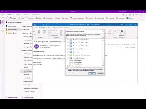 OneNote - Mail aus Outlook an OneNote senden