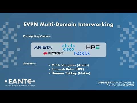 EVPN Multi-Domain Interworking - EANTC Transport & Cloud Networks Interop Showcase 2026