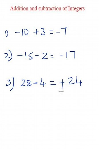Addition and Subtraction of integer.. Easy way to add and subtract integers.