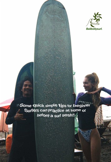 Some quick tips for beginner Surfers can practice at home or before a surf sesh💥🙌🏾 If you looking for a surf lesson in Canggu! Feel feee to DM me on balibellysurf ‘s instagram! Link in bio🙌🏾 #balibellysurf #canggusurflesson #surfcanggu #canggusurf #surfing