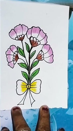 cute flower drawing #art #drawing #flower #shortvideo