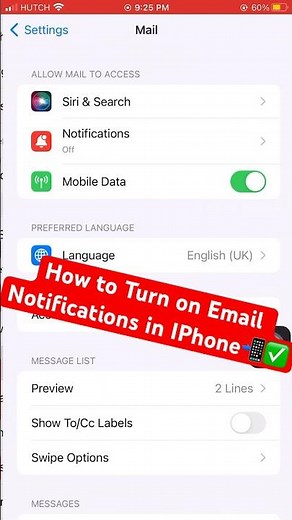 How to Turn on Email Notifications in IPhone📲✅ #iphone #email #notifications #tutorial