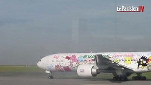 L'avion Hello Kitty débarque en France