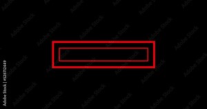 Rectangular frame. Signboard with empty space for logo or text. Animation on a black background