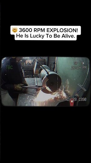 ⚠️ CATASTROPHIC! Grinder Wheel DISINTEGRATES on Worker (Real Footage) #shorts