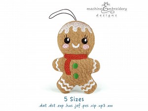 Gingerbread Toy Machine Embroidery Design – ITH Ornament (instant Download) - Etsy