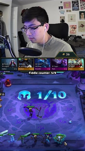 INSANE FIDDLESTICKS 3 CLUTCH #tft #teamfighttactics