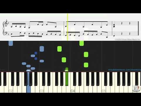 Invention No. 8 from Two Part Inventions by Johann Sebastian Bach - Practice Video