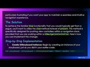 Programmatically Navigating to View Controllers in iOS: Achieve Show Segue Functionality