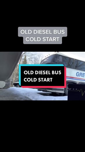 OLD DIESEL BUS COLD START #bus #diesel #coldstart_clip