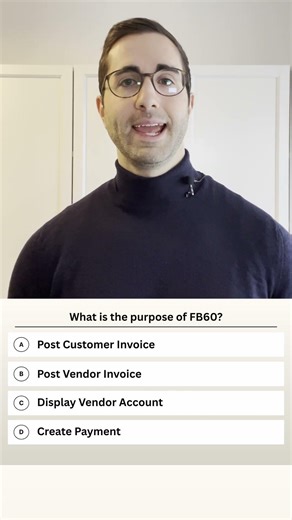 What is the purpose of FB60? - SAP Quiz