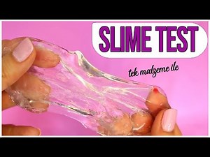 TUTKALSIZ SLIME TEST!💦 Tek Malzeme ile Tutkalsız Borakssız Tarifler.. Slime DIY