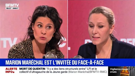 « Hanane Mansouri, députée UDR et ex-militante de l’UNI, s’est retrouvée avec le visage en sang après s’être fait “casser la gueule” par des milices d’extrême gauche : ses agresseurs ont seulement été condamnés à des travaux d’intérêt général. » | Marion Maréchal