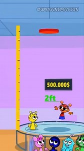 Sprunki new trampoline challenge. Help sprunki to reach the money #sprunki #incredibox #oren #pinki #Aqua #vineria #Simon #jevin | SprunkiBot