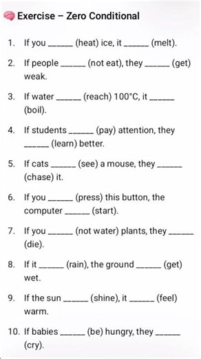 Zero conditional quiz #zeroconditional #easy_english #englishonline #teaching
