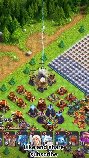 Lightning Spell in use a clash of clans #clashofclans #coc #lightningspell #clashofchampions