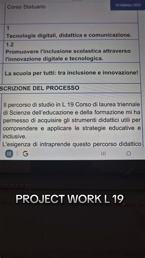 Inclusione e didattica innovativa. Spiegazione delle parti dell'elaborato #projectwork #scienzedellaformazioneeducazione