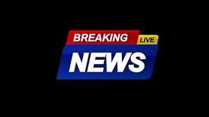 Breaking News Template intro for TV broadcast news show program with 3D breaking news text and badge