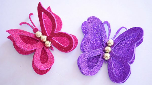 Make Stunning Paper Butterflies with Glitter Foam Sheets – Simple and Fun DIY Craft