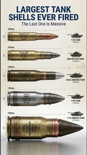 You Won't Believe How Large Tank Shells Actually Are #military #facts #tanks