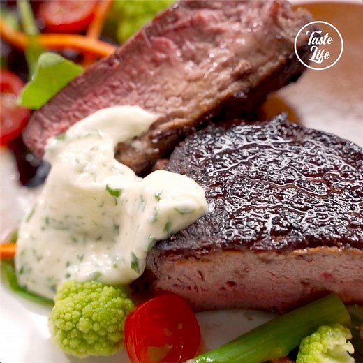 1.3M views · 1.4K shares | Filet Mignon is impressive high-end meat which is very tender and mild, and picked for special occasions. Recipe: https://www.tasteshow.com/product/fillet-mignon-with-jus-lie-sauce_20051.html | Taste Life | Facebook