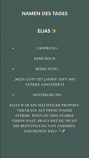 Bedeutung Name ELIAS – Namenstag 24.03. ✨ #shorts