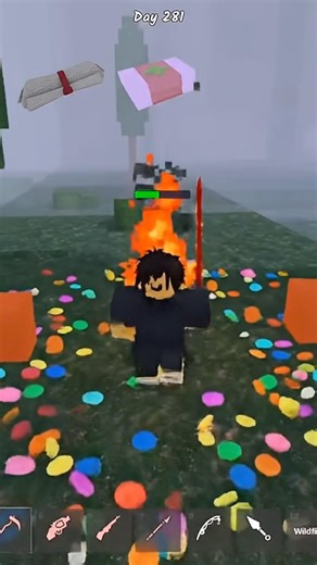 Flamesword versus humongous brown bear #roblox
