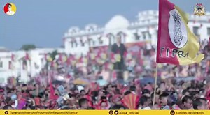 Yesterday’s Mega Mass Gathering will always be remembered as a historic, disciplined and humble show of strength of #THANSA. We thank everyone for coming from every nook and corner, and showing your support and commitment to our movement. #TIPRA #OneLastFight | Bubagra For Tripura