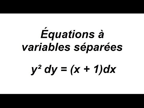 Équations différentielles à variables séparées - exercices corrigés