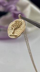 Tree of Life Pendant 14k Gold Chain included