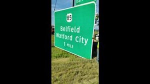 This sign at Exit 42 on Interstate 94 was replaced this summer. It's surprising to realize their scale when they're on the ground. Three cheers to our maintenance and district teams for a job well done. #NDRoads #I94 #TeamNDDOT | North Dakota Department of Transportation