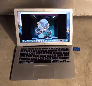 Self-destructing thumb drives with smoke loads, glowing elements, tiny explosives