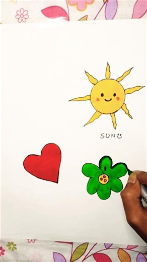 Easy Kids Drawing 🌞🎨