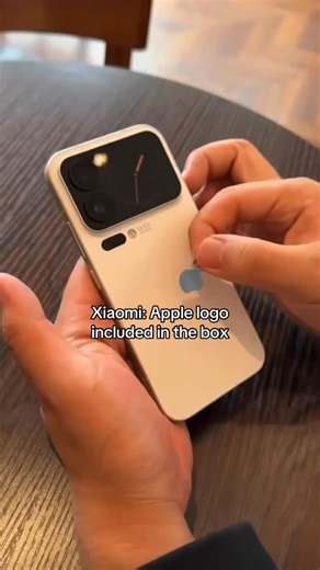 10M views · 15K reactions | Xiaomi: Apple Logo sticker included in the box 狼 #apple #iphone #funny | Denis Nelaj | Facebook