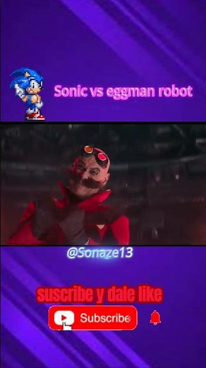 Sonic vs eggman robot (Sonic se transforma en súper xddd) #sonic #supersonic