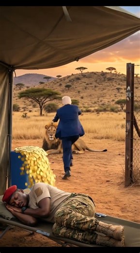 Trump Gold Mining and Ibrahim Traore Sleeping in Desert 🏜 Funny 😁 😂